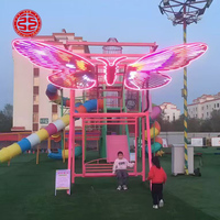 Balançoire papillon ailes lumineuses interactives grand équipement d'amusement extérieur lumière LED chaise berçante balançoire papillon