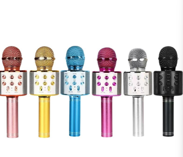 WS858 USB Wireless Microphone Karaoke Handheld Mic Speaker Microphone Karaoke Microphone