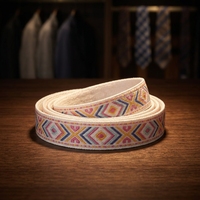 Ruban en jacquard sergé rayé de 1,8 cm, non élastique, accessoires en dentelle faits à la main pour la décoration de rideaux et de vêtements