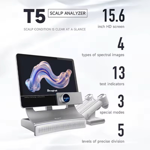เครื่องวิเคราะห์หนังศีรษะ T5 Ai แบบ 3-in-1 พร้อมตัวควบคุม ภาพสเปกตรัม 4 ประเภท 13 ตัวชี้วัดการทดสอบ ใช้ได้กับปลั๊กไฟแบบ US เหมาะสำหรับใช้ในบ้านและเชิงพาณิชย์ - Product Image 2