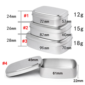 Caja de latas con bisagras, contenedor de lata de Metal <span class=keywords><strong>Rectangular</strong></span> de alta calidad, almacenamiento pequeño Min - Product Image 3