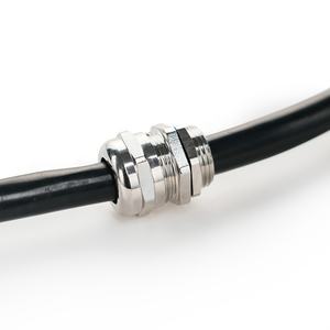 JARRO Precio de fábrica Métrica PG G NPT IP68 Latón niquelado Entrada única Glándula de cable Glándula eléctrica - Product Image 1