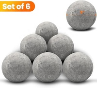 Boules de feu en fibre céramique grises CHANGQI de Chine, 1 à 6 pouces, pour foyers et cheminées, utilisation intérieure/extérieure
