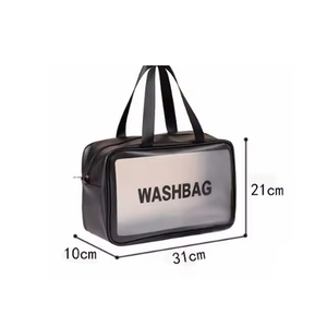 Vente en gros de logo personnalisé PVC transparent clair <span class=keywords><strong>fermeture</strong></span> éclair organisateur trousse de cosmétiques voyage trousse de toilette trousse de lavage trousse de maquillage étanche - Product Image 2