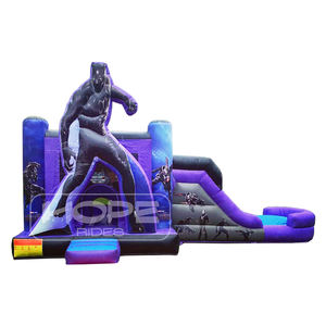 Uso de fiesta comercial PVC hecho Blackpanther Casa de rebote inflable saltar castillo hinchable Slide Combo para Black Panther Party - Product Image 1