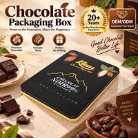 Boîte d'emballage personnalisée pour chocolat en étain de qualité alimentaire, conteneur en étain