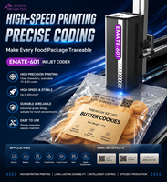 Imprimante jet d'encre UV sans solvant, machine de codage industrielle écologique, sans air comprimé, faible teneur en COV, encre de qualité alimentaire, CE FCC