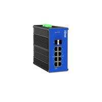 Switch PoE++ Industrial de Riel DIN de 8 Puertos 10/100/1000M Administrado de Capa 2 con 2 Puertos Uplink SFP de 1000M, Alta Potencia