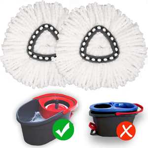 Paquete de 2 Repuestos de Cabezal de Mopa O-Cedar EasyWring Sellados al Vacío, Almohadillas de Repuesto de Microfibra Premium para Mopa Giratoria para una Limpieza Profunda - Product Image 1