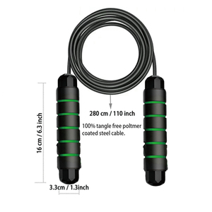 Corde à sauter réglable avec roulements pour femmes, hommes et enfants, idéale pour l'exercice et le remodelage corporel à la maison, à l'école ou à la salle de sport - Product Image 1