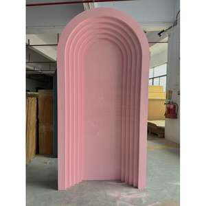 Vente chaude Design Moderne Fête Événement Mariage Pvc Arc Toile de Fond Pvc Ondulation Fanel Pour La Décoration De Toile De Fond De Scène De Mariage - Product Image 3