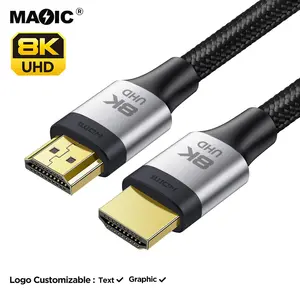 OEM 2024 Hotsell New Style Certified Ultra High Speed 8K HDMI Cable 48Gbps 6ft 1.8m 3m 5m HDMI2.1 Cable Support 4K 120Hz 8K 60Hz