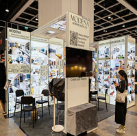 Stand d'exposition moderne et portable en tissu tendu personnalisé 3*6, avec boîte à lumière SEG pour salon professionnel