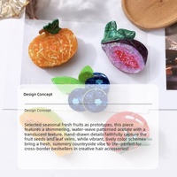 Pince à cheveux en acétate en forme de citrouille, nouveauté mignonne, accessoire capillaire alimentaire pour filles, pour coiffures quotidiennes d'été