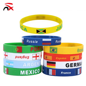 2026 Popular Sport Event Suppilor Soccer Fans Cheer Silicone Jamaica Bracelets for Promotion