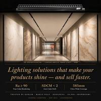 Projecteur sur rail LED COB à grille linéaire ODM, profil mince, 30W, orientable, SMD, pour bâtiment commercial, exposition de matériaux, salle d'exposition