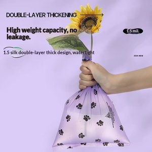 Sacchetti Biodegradabili per Raccogliere le Deiezioni di Cani e Gatti, Materiale EPI Rinforzato, Tipo a Bocca Piatta, Dispenser per Sacchetti con Fragranza di Lavanda - Product Image 3