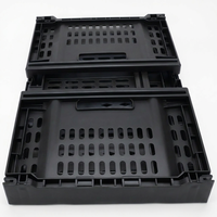 Palette pliable, grand bac de rangement en plastique, pliable, empilable, emboîtable, ondulé, écologique, recyclable