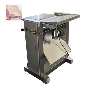 Rebanadora de Carne de Acero Inoxidable de Alta Eficiencia, Rebanadora Comercial Semiautomática para Carne de Res, <span class=keywords><strong>Cerdo</strong></span> y Jamón, Cuchilla de Acero Inoxidable - Product Image 1