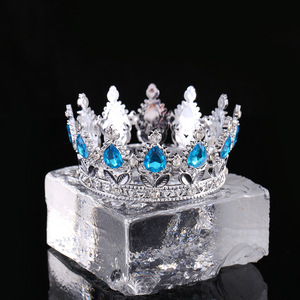 Casque de couronne en forme de larme baroque avec design en cercle complet pour les décorations de fête de mariage nuptiale - Product Image 4