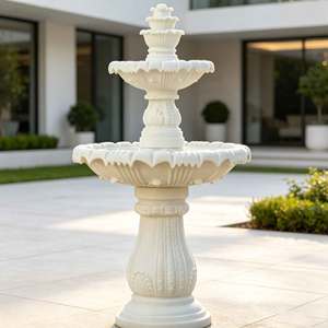 <span class=keywords><strong>Fontaine</strong></span> d'eau de jardin en résine européenne, <span class=keywords><strong>fontaine</strong></span> cascade blanche d'extérieur, sculpture pour jardin de villa, entrée d'hôtel - Product Image 6