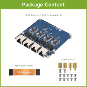 Carte Waveshare PCIe vers 4 ports Gigabit / 2.5G ETH (B) pour Raspberry Pi 5, compatible Raspberry Pi OS, sans pilote, Plug and Play K677 - Product Image 5