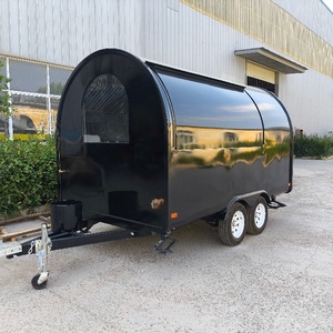 Custom Round Mobile Coffee Kiosk Cart with Water Sink for Outdoor Beverage Vending and Catering - Product Image 3