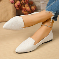 Chaussures plates à bout pointu pour femmes, mocassins à enfiler, confort décontracté, chaussures de travail de bureau, chaussures habillées tendance, multicolores