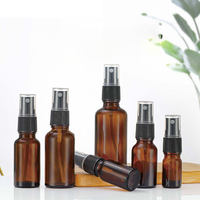 Flacon pulvérisateur en verre ambré de 10 ml, flacon d'huile marron, distributeur de lotion cosmétique, flacon de parfum portable
