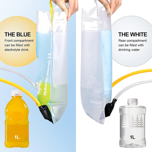 Réservoir d'eau à double <span class=keywords><strong>vessie</strong></span> d'hydratation de 2 <span class=keywords><strong>litres</strong></span> sans BPA pour sac d'hydratation transportant de l'eau et des électrolytes - Product Image 4