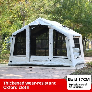 Tente gonflable Gouyu de grande capacité pour le <span class=keywords><strong>camping</strong></span> en plein air, en toile Oxford épaisse de couleur blanc clair, 8 mètres carrés - Product Image 3