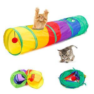 4 Way Oxford Indoor <span class=keywords><strong>Kitty</strong></span> Interaktives Spiel Verstecken und Suchen Faltbares Haustier Große Katzen spielzeug <span class=keywords><strong>Tunnel</strong></span> Tubes - Product Image 1
