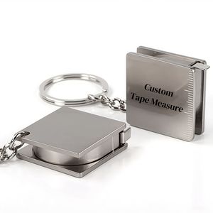 Porte-clés en métal, acier inoxydable, alliage de zinc, règle rétractable, petits outils de porte-clés, mini ruban à mesurer en métal, porte-clés - Product Image 2