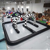 Piste de voiture tamponneuse de couleur personnalisée bâche en PVC piste de course gonflable voiture tamponneuse gonflable site pour les ventes