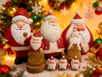 Ornement de Noël miniature en bois gravé personnalisé, écologique, mignon, cadeau de Noël, souvenir, décoration de la maison, vente en gros directe d'usine