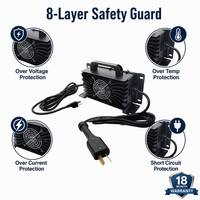 Cargador de Batería Marino Integrado LNLEE 12V 40A, Cargador Inteligente Resistente al Agua IP67 para Autocaravanas Grandes, Baterías AGM de Ciclo Profundo