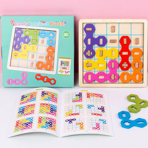 Vendita calda rompicapo giocattolo puzzle <span class=keywords><strong>intelligenza</strong></span> 3d caramelle Puzzle <span class=keywords><strong>gioco</strong></span> Montessori educativi per bambini blocchi di legno puzzle per bambini - Product Image 3