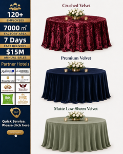 Wholesale 120 Inch Black Velvet Knitted <b>Table</b> <b>Cloth</b> Handmade Wedding Custom Logo Durable Polyester Waterproof Oilproof Home - Product Image 3