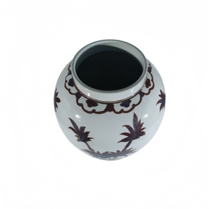 Pot en céramique de Jingdezhen peint <span class=keywords><strong>à</strong></span> la main avec motif de bambou rouge, <span class=keywords><strong>vase</strong></span> en <span class=keywords><strong>porcelaine</strong></span> vintage pour la décoration de la maison - Product Image 4