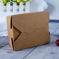 Boîte à emporter en papier kraft brun, produit personnalisé, pour emballage, à emporter, nouvelle collection en chine