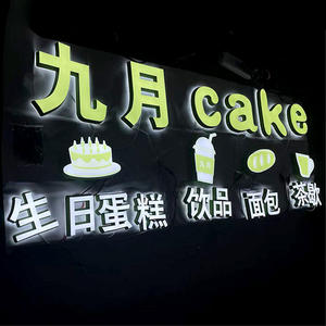 Letreros personalizados grandes con iluminación frontal y retroiluminada para exteriores, letrero de iluminación Led para edificios, letreros negros con letras de pared para negocios de tiendas - Product Image 6