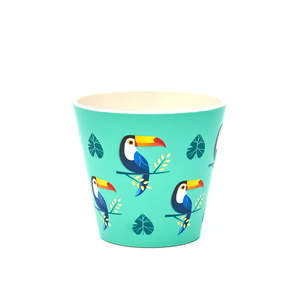 Tazza da Espresso con Motivo Tucano Tropicale 90ml in Ceramica - Product Image 1