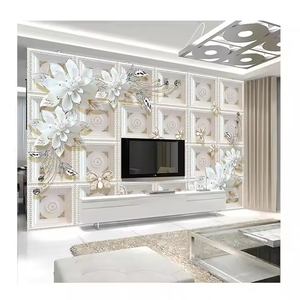 Shabby Chic É<span class=keywords><strong>l</strong></span>égant Perle Peintures Murales Premium Papier Peint Étanche Rose et Goutte D'eau Peinture Murale pour Application <span class=keywords><strong>De</strong></span> <span class=keywords><strong>L</strong></span>'hôpital - Product Image 1