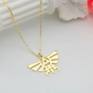 Collar Popular Chapado en Oro de 18K de Legend of Zelda, Dije Trifuerza de Acero Inoxidable 316L, Joyería Antideslustre, Regalo para Gamers y Cosplay - Product Image 2