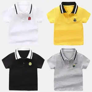 2023 new boys' Polo shirt Children's T-shirt Children's short sleeve T-shirt versatile base top