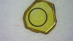 Single kristal 111 sisi MCD Die HPHT berlian sintetis hitam abrasif untuk kawat gambar persegi - Product Image 5