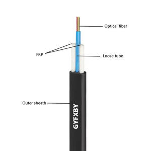 Câble à fibres optiques extérieur GYFXBY 4 cœurs avec membre FRP et cordon de traction pour FTTH - Product Image 4