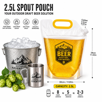 Sacs souples à bec large en PE écologique, résistants aux perforations, de qualité supérieure, pour recharge de shampoing ou produits pour animaux de compagnie, 2,5 L