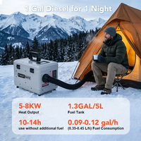 Chauffage diesel portable 5KW 12/24V/220V avec boîte à outils, contrôle intelligent par application et télécommande LCD pour camping-car et camping