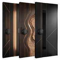 Porte pivotante en aluminium coulé sur mesure de haute qualité, motif géométrique moderne, porte d'entrée sécurisée résidentielle